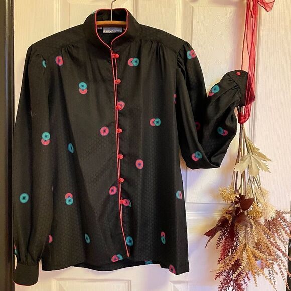 Vintage Liz Claibourne 8 retro blouse - Picture 1 of 5